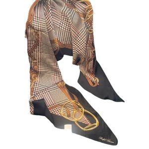 Ralph Lauren Purple Label Equestrian Silk Rectangle Scarf